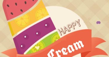 Multicoloured popsclie with happy icream day tag